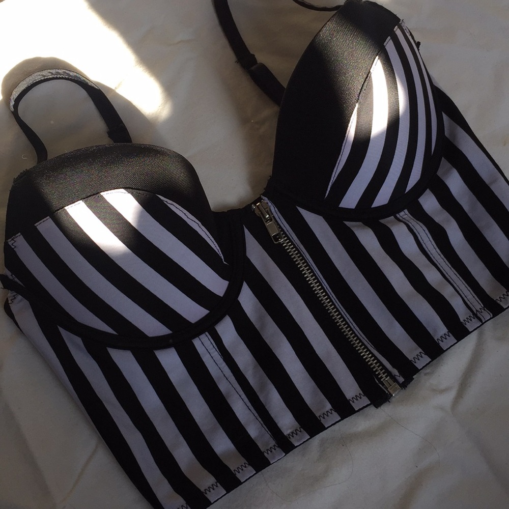 Striped ribbed bralette